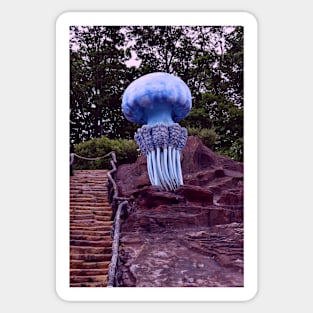 Jellyfish Sculpture. Vladivostok Oceanarium Sticker